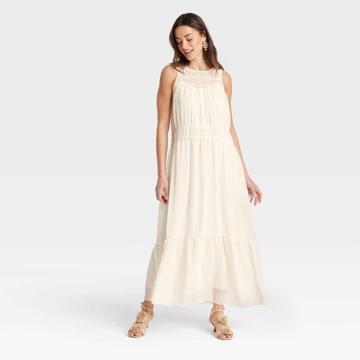 Women's Sheer Chiffon Maxi Dress - A New Day™ | Target