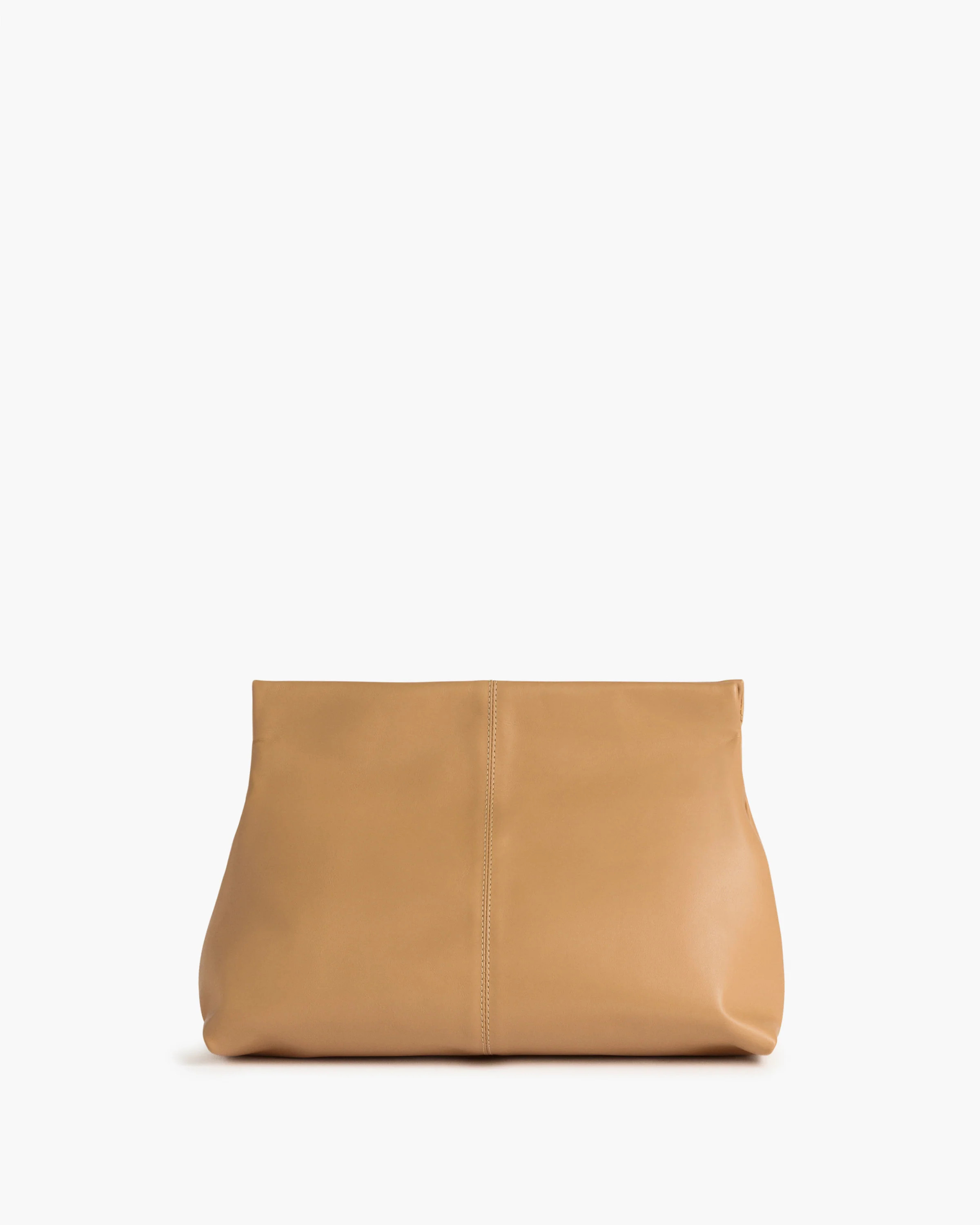 Clay Clutch Leather Biscotti | Flattered