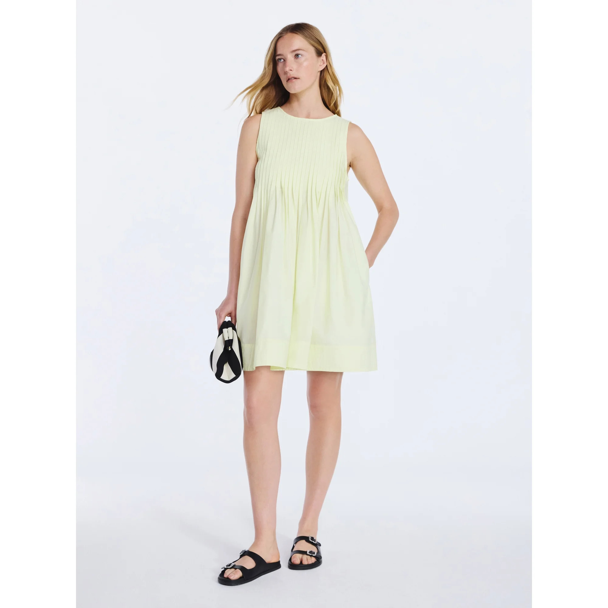 Free Assembly Women's Sleeveless Pleated Mini Dress, Sizes XS-XXL | Walmart (US)