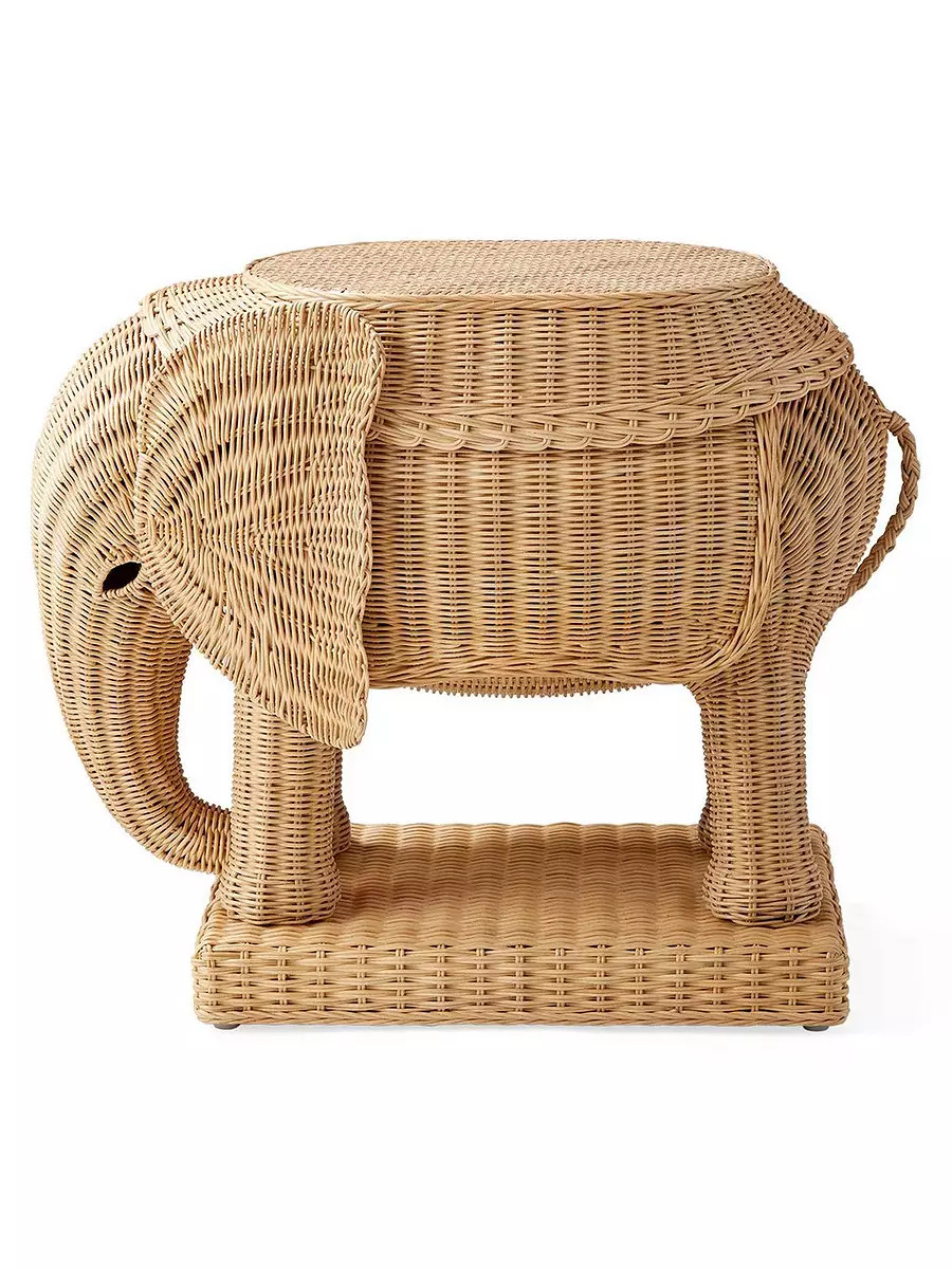 Elephant Rattan Side Table | Serena and Lily