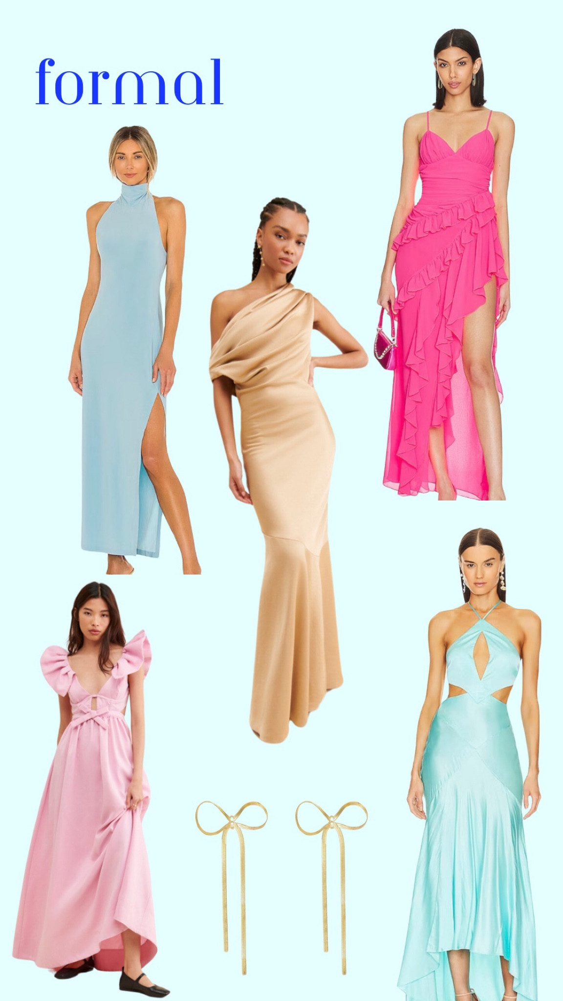 Formal dress inspo! Other two dress are on nuuly (pink is the Miriam maxi dress and gold is the Erika one-shoulder gown) 

#LTKSeasonal #LTKwedding