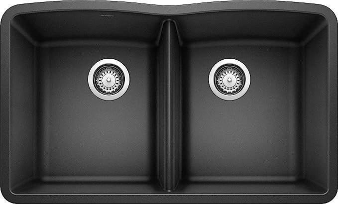 BLANCO 440184 Diamond Equal Double Bowl Kitchen Sink, 9.50 x 19.25 x 32.00 inches, Anthracite | Amazon (US)