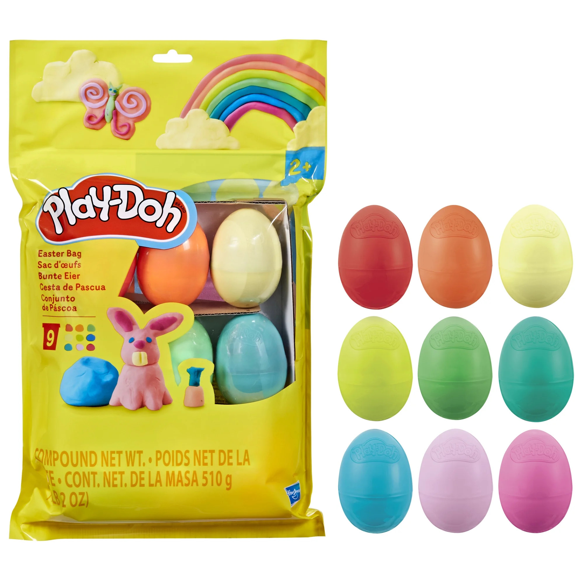 Play-Doh Plastic Easter Egg Bag, 9 Prefilled Eggs for Party Favors & Kids Arts and Crafts | Walmart (US)
