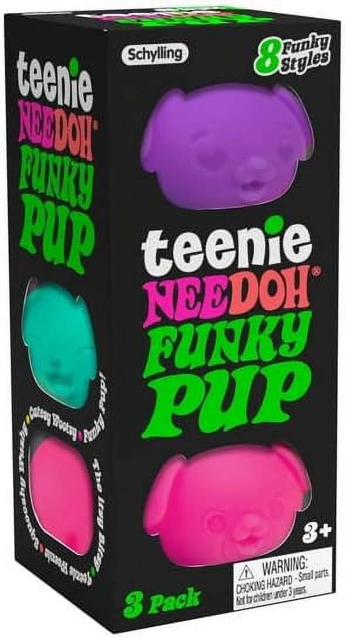 Schylling NeeDoh Teenie Funky Pups Stress Squeezable Sensory Ball Toy (3 Count) | Walmart (US)