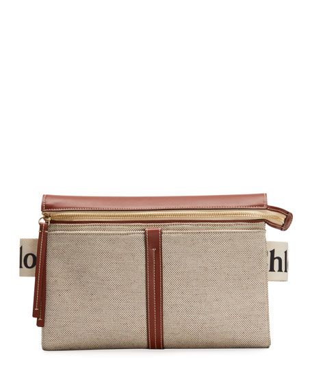 Chloe Woody Canvas Belt Bag | Neiman Marcus