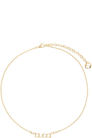 Gold 'Gucci' Letter Necklace | SSENSE