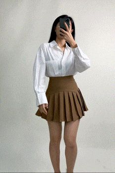 Peru Pleated High Rise Mini Skirt | J.ING
