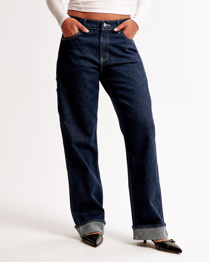 Curve Love Low Rise Baggy Jean | Abercrombie & Fitch (US)