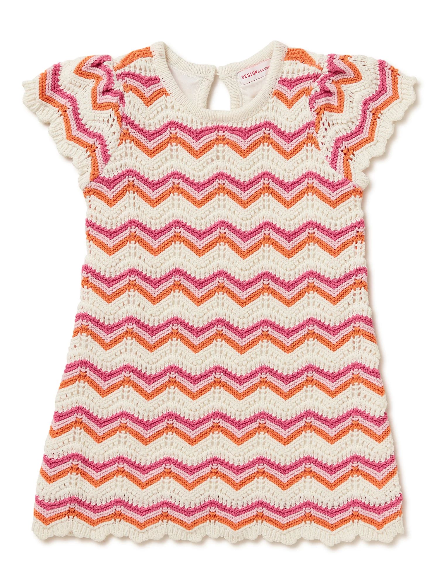 Design History Toddler Girls Short Sleeve Crochet Dress, Sizes 2T-5T | Walmart (US)