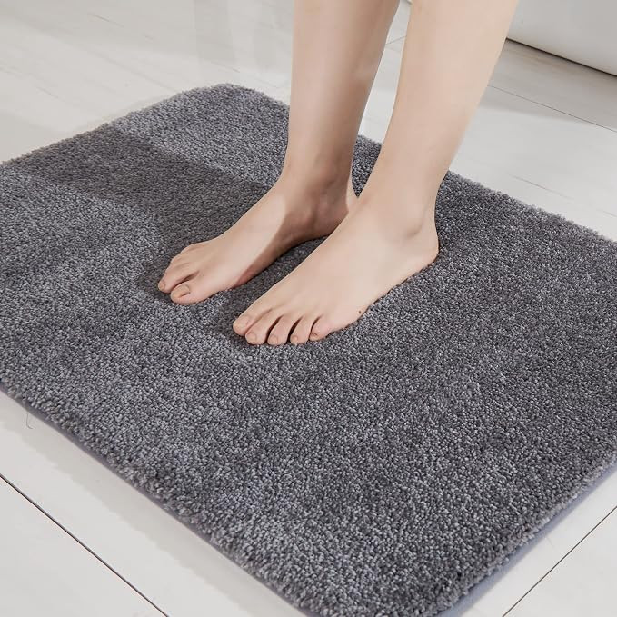 COSY HOMEER Extra Thick Bath Rugs for Bathroom - Anti-Slip Bath Mats Soft Plush Yarn Shaggy 100% ... | Amazon (US)
