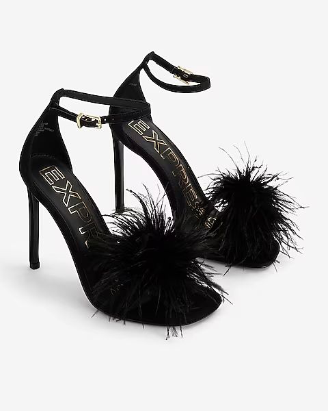 Feather Toe Heeled Sandals | Express
