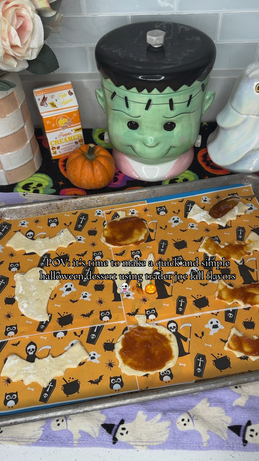 I’ve had two packages of puff pastry in my freezer forever and I knew I wanted to use them for a quick dessert. Well the @traderjoes apple pie filling and pumpkin butter felt so fitting for what I wanted to create. So I used some Halloween cookie cutters, to cut some fun shapes, layered some filling in the middle of two cutouts and topped with egg wash before baking. I completed the dessert by dusting some powdered sugar! Quick, simple and easy! 🎃
.
#halloweentreats #desserts #halloweendiy #pumpkintreats

#LTKSeasonal #LTKHalloween #LTKGiftGuide