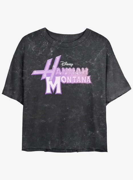 Hannah Montana Rock Star Logo Mineral Wash Womens Crop T-Shirt | BoxLunch | BoxLunch