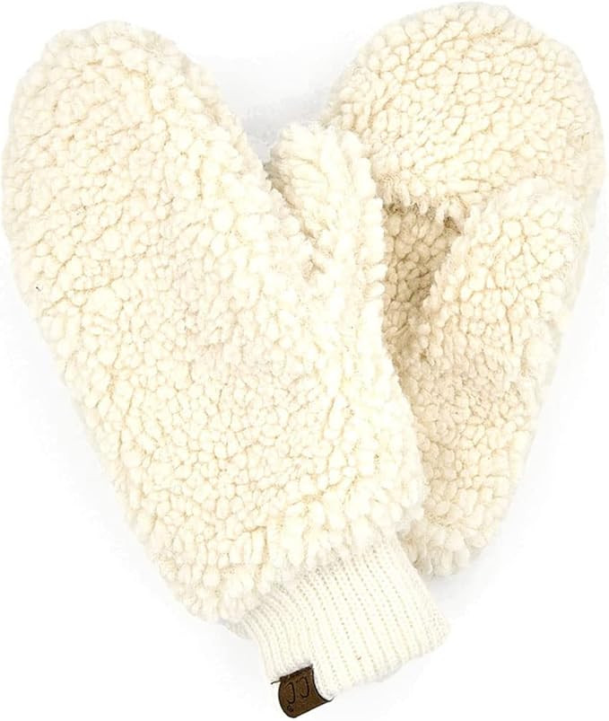 CC Soft Faux Fur Fuzzy Lined Flip Up Down Top Fingerless Mitten Gloves (Solid Black) at Amazon Wo... | Amazon (US)