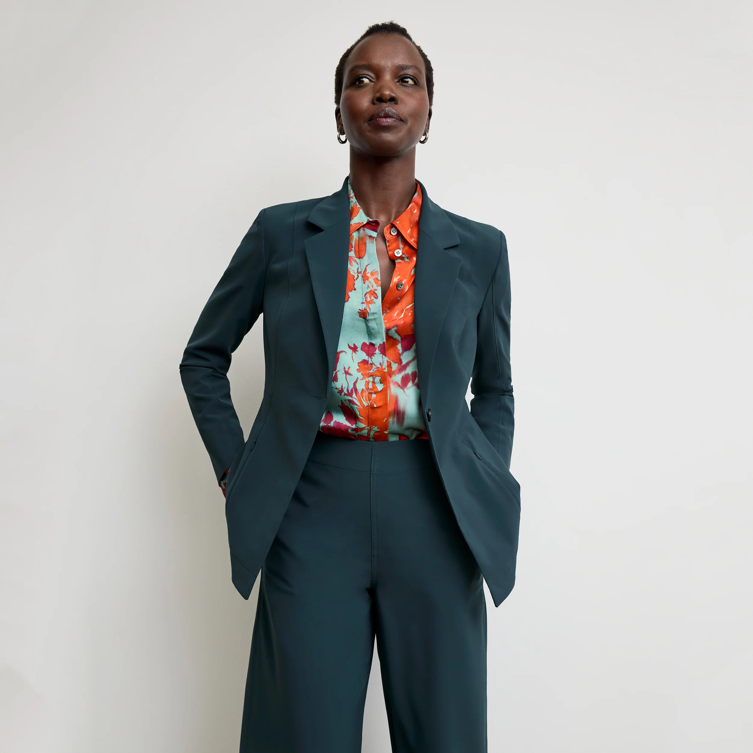 Moreland Travel Blazer - OrigamiTech :: Prussian Blue | MM LaFleur