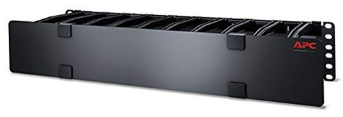 APC Horizontal Cable Manager Deep with Cable Tie-off bottom plate, Single-Sided with Cover Components,Black (AR8603A) | Amazon (US)
