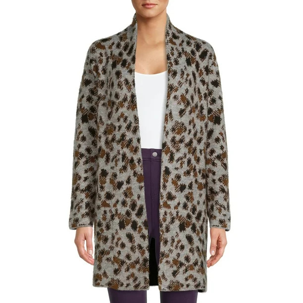 Time and Tru Women's Open Front Long Sleeve Cardigan | Walmart (US)