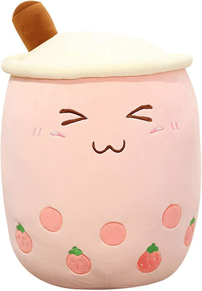 Cartoon Bubble Tea Plush Pillow,Plush Boba Tea Cup Toy Figurine Toy,24/35 cm Cute Bubble Tea Cup ... | Amazon (US)