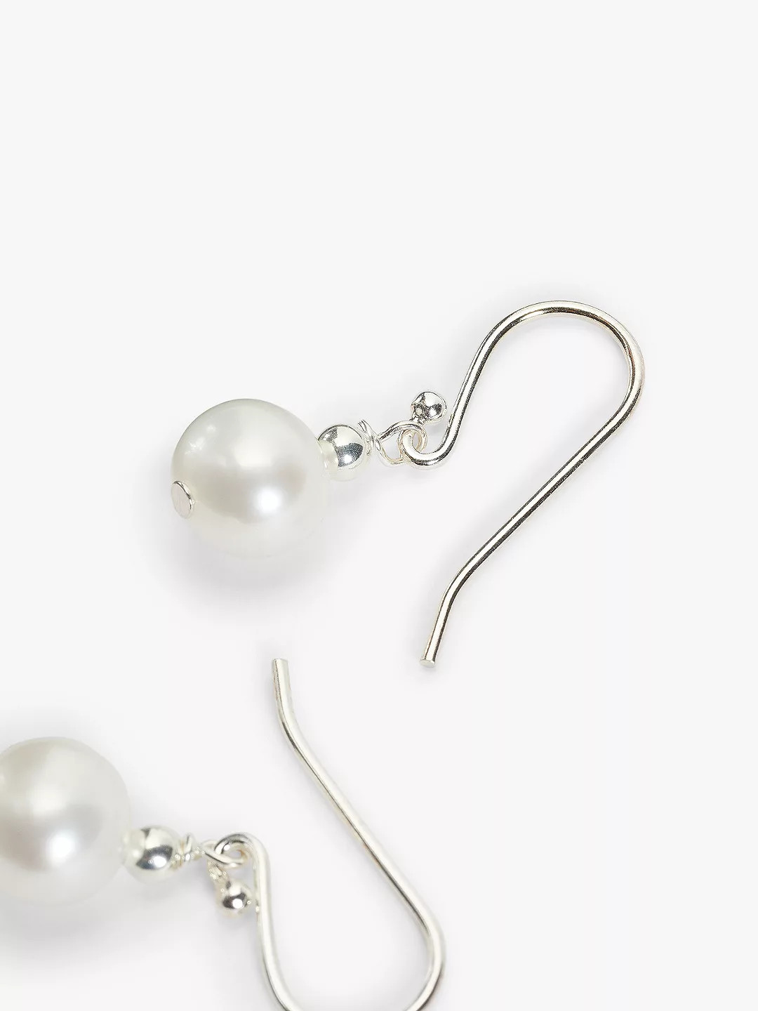 Lido Freshwater Pearl Hook Earrings, White | John Lewis (UK)