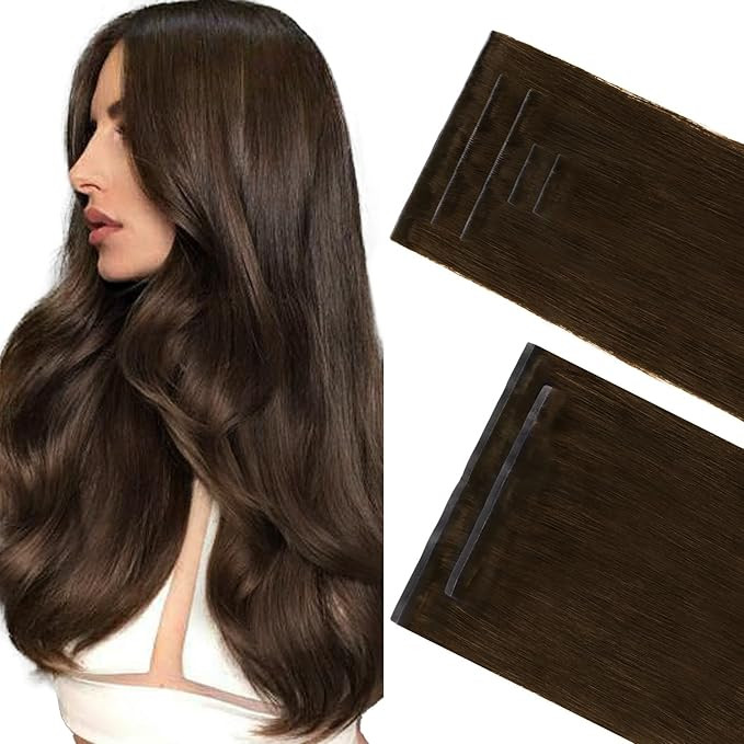 GOO GOO Invisi Edge Clip in Hair Extensions Set, 16inch 140g, 5pcs Injected Seamless PU Clip ins ... | Amazon (US)