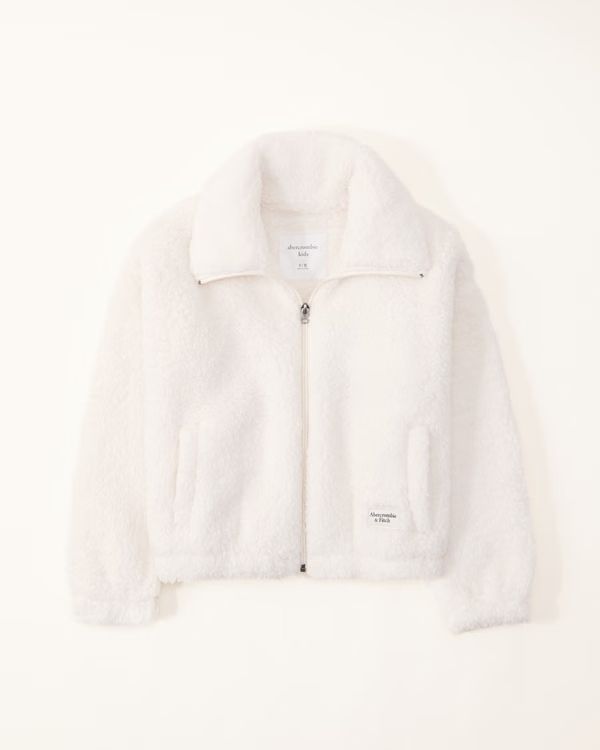 girls sherpa mockneck full-zip | girls | Abercrombie.com | Abercrombie & Fitch (US)