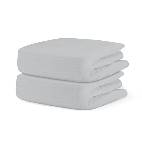 Newton Baby Organic Fitted Crib Sheets (2-Pack) - Ultra Breathable and Soft, 100% Organic Muslin Cotton, Twilight Grey, Fits All Standard Cribs | Amazon (US)