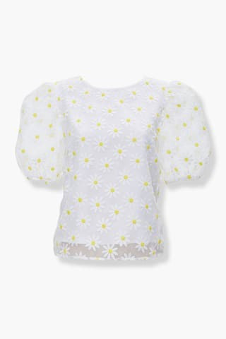 Daisy Puff-Sleeve Top | Forever 21 (US)