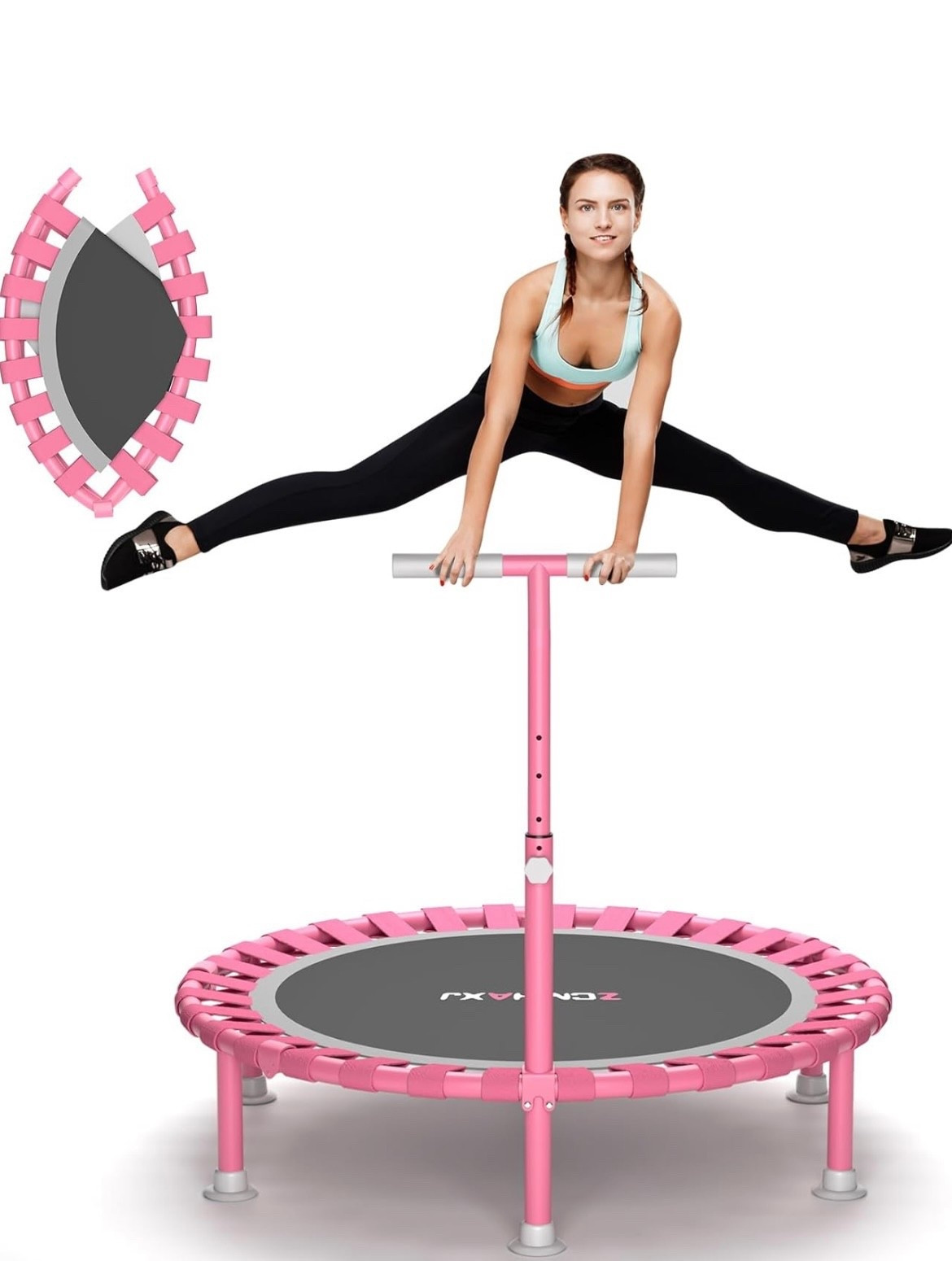 Amazon Finds…
Pink Foldable Mini Trampoline, 40" Rebounder Trampoline.

#LTKSaleAlert #LTKFindsUnder100 #LTKActive