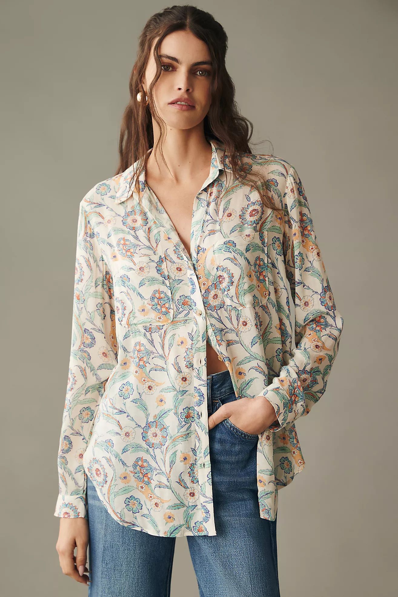 Pilcro The Romy Relaxed Buttondown | Anthropologie (US)