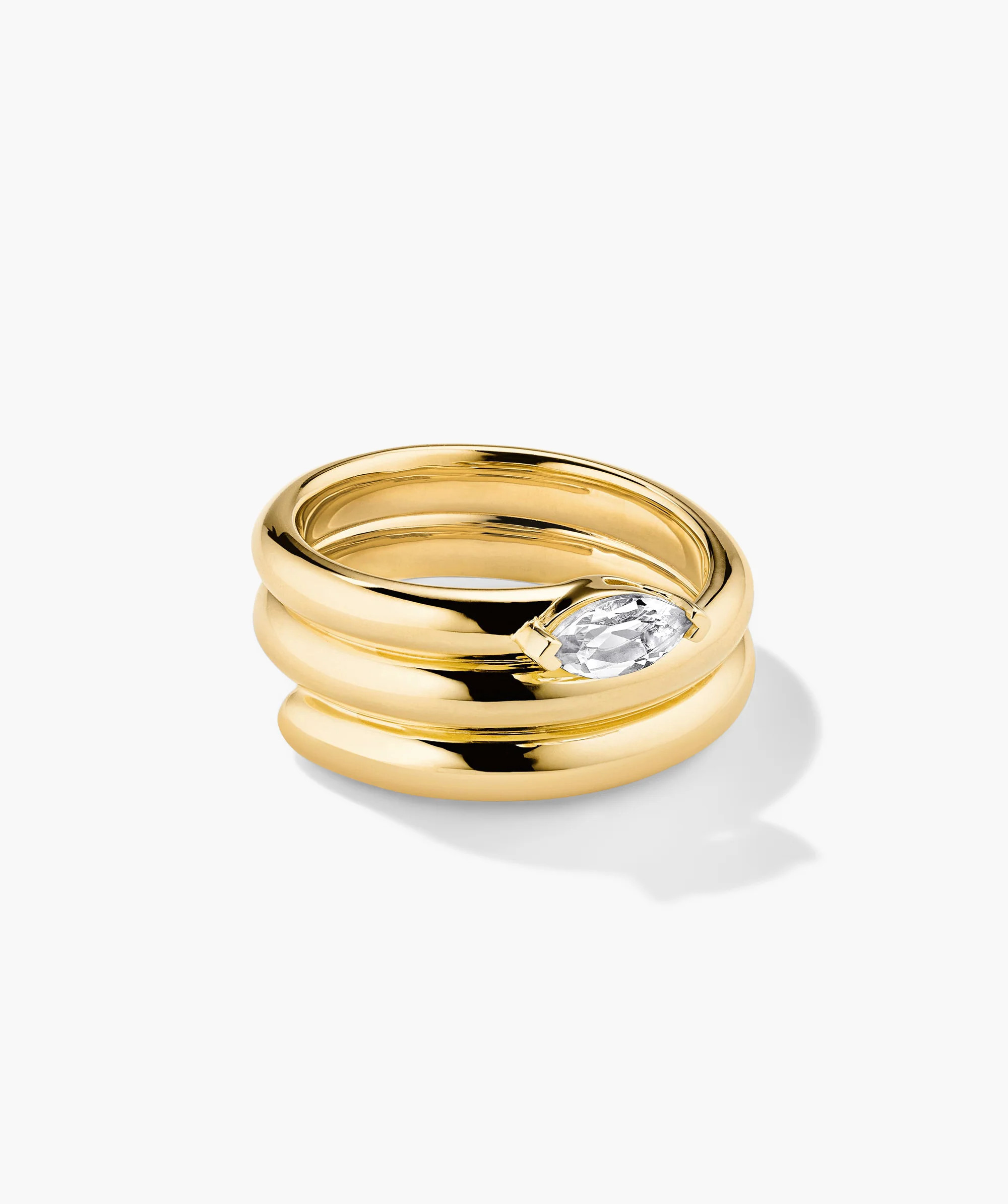 18k Gold Vermeil Boa Gemstone Coil Ring - Jewelry | Mejuri | Mejuri Fine Crew