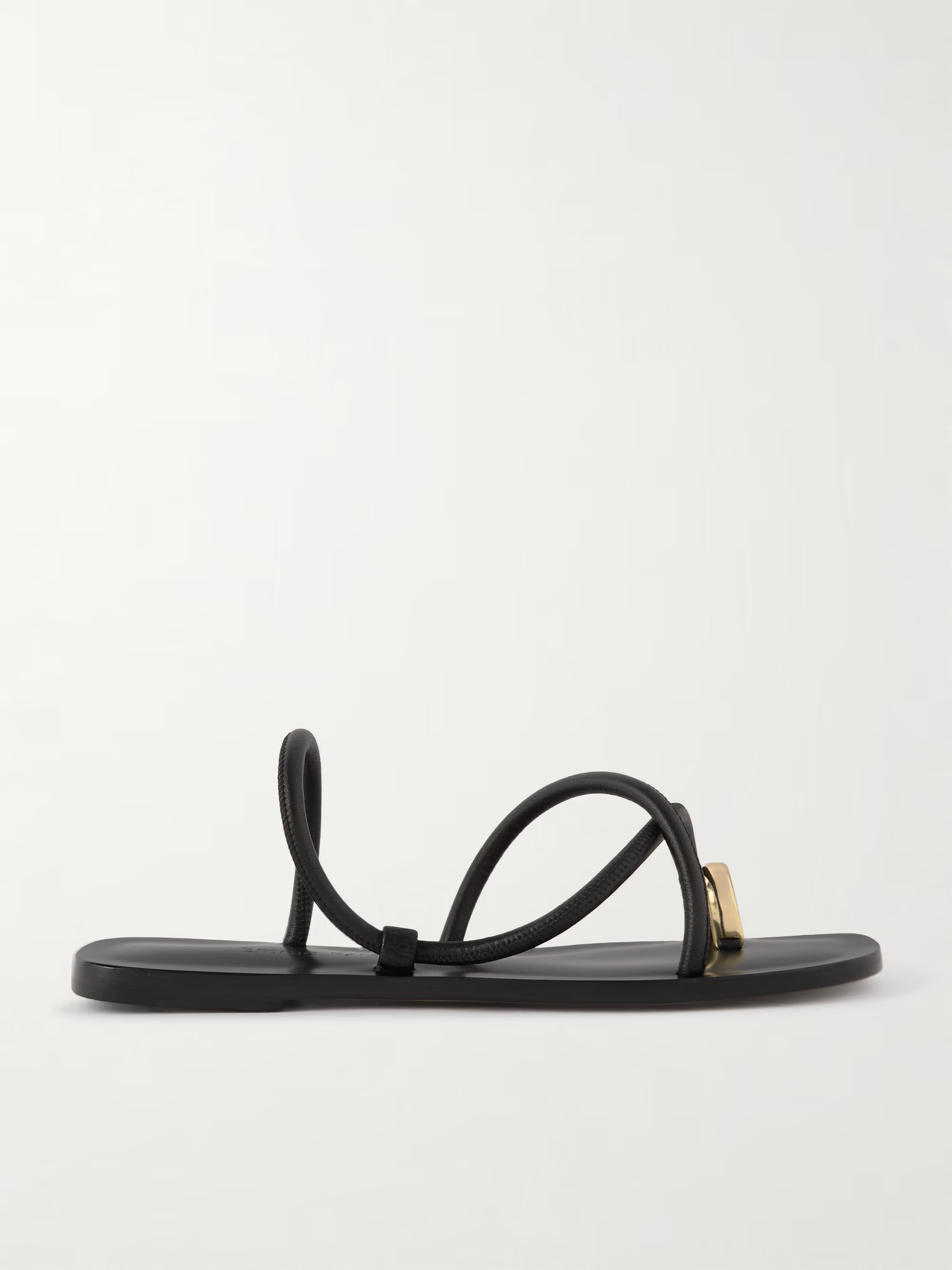 Laurie gold-tone and leather sandals | NET-A-PORTER (US)