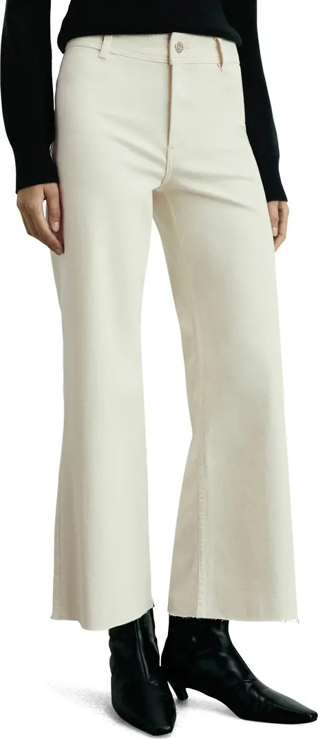 Catherin Raw Hem High Waist Wide Leg Culotte Jeans | Nordstrom