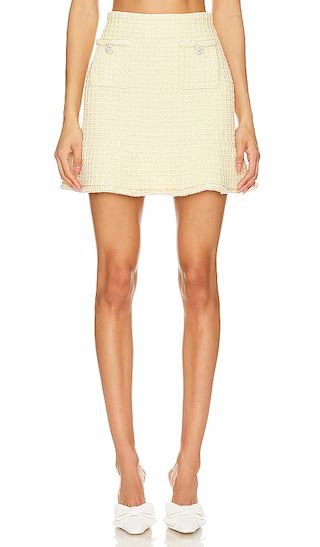 Textured Knit Skirt in Yellow | Revolve Clothing (Global)