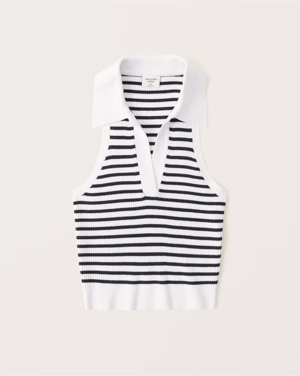 Elevated Knit Slim Halter Polo | Abercrombie & Fitch (US)