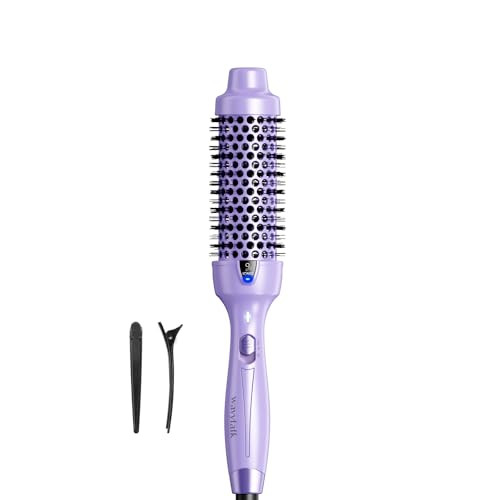Wavytalk Thermal Brush, 1.5 Inch Blowout Express Ionic Heated Round Brush Creates Blowout Look Effortlessly Achieves Gorgeous Curls, Dual Voltage (Purple) | Amazon (US)