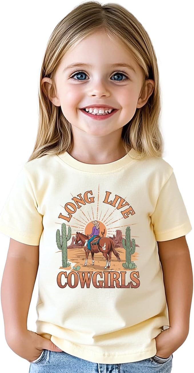 Toddler Cowgirl Shirt for Girls Western Shirts Cow Girl Clothes Horse Graphic Tee Short Sleeve Co... | Amazon (US)