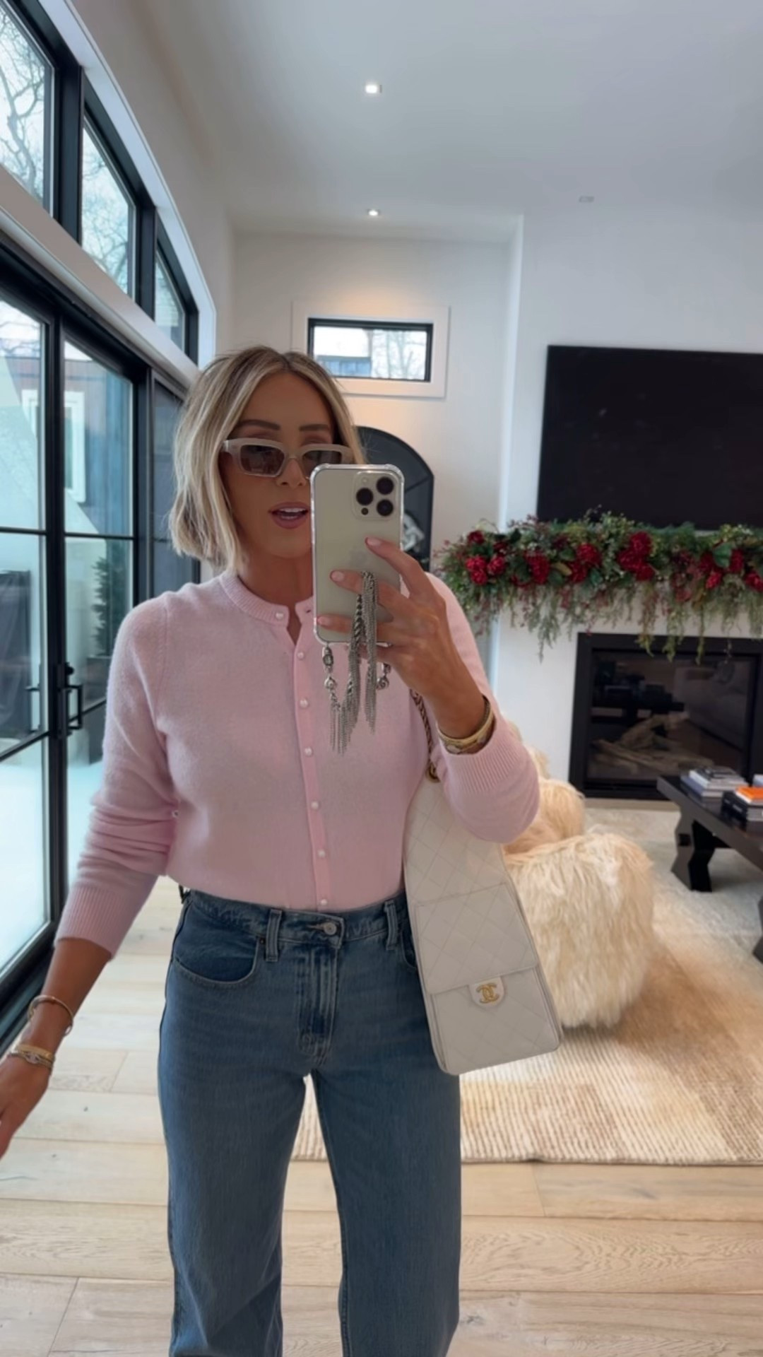 Abercrombie SALE look! This denim was my favorite from the sale! Wearing a 27 long and medium in top 