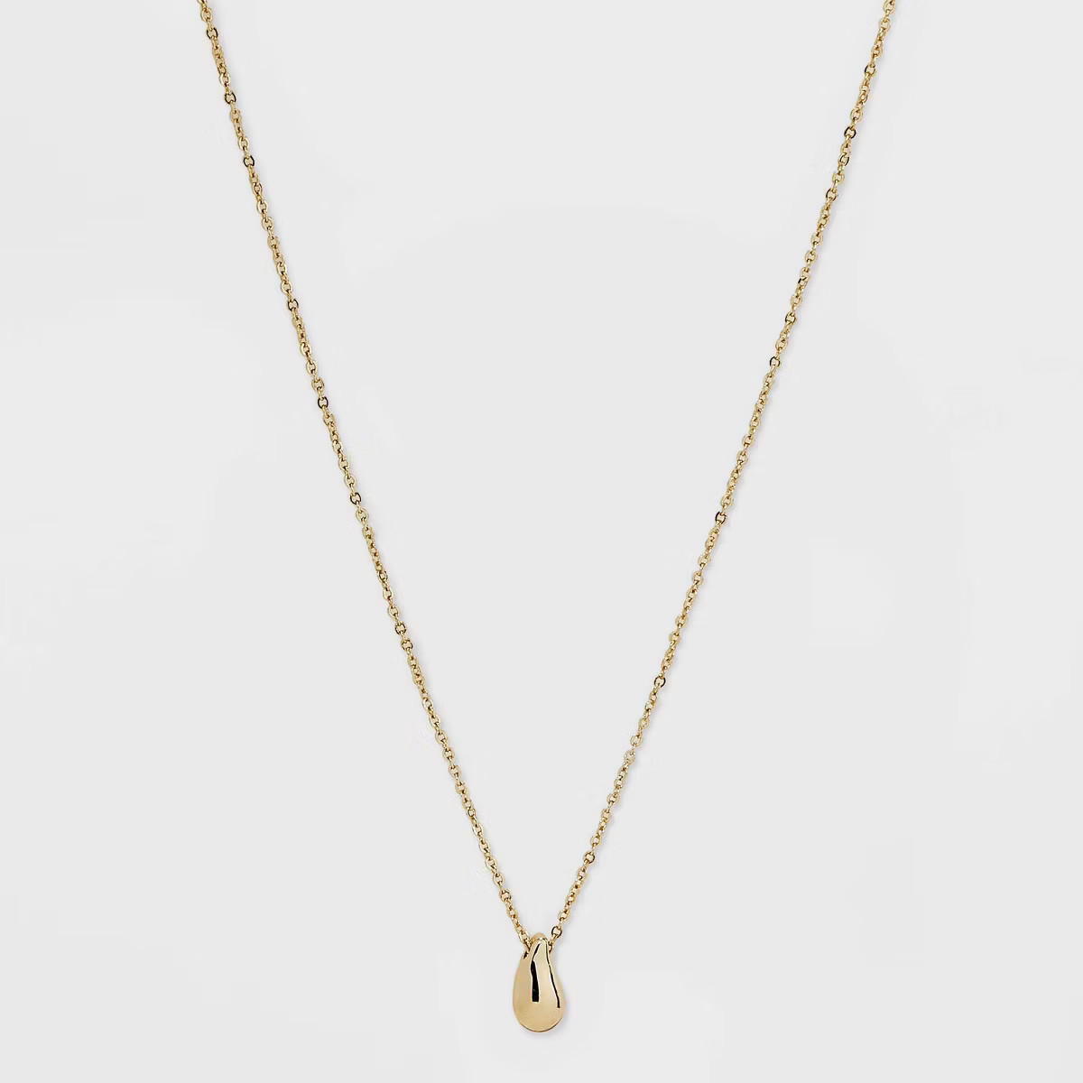 Teardrop Pendant Necklace - A New Day™ Gold: Brass Chain with Lobster Claw Clasp, 17" Length, 3... | Target