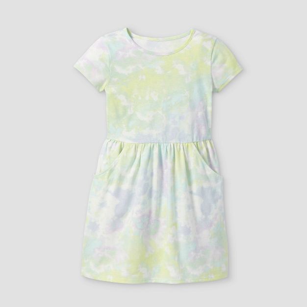 Girls' Printed Short Sleeve Knit Dress - Cat & Jack™ | Target