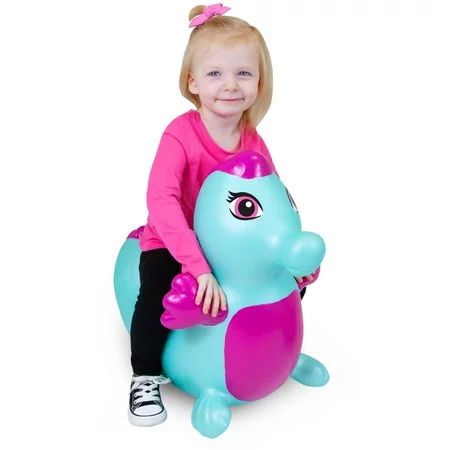 Waddle Seahorse Bouncer Inflatable Ride on Hopper | Walmart (US)