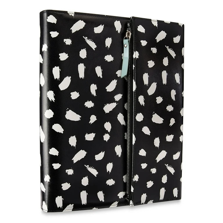 Pen+Gear Simulated Leather Binderfolio, 1”, Black and White | Walmart (US)