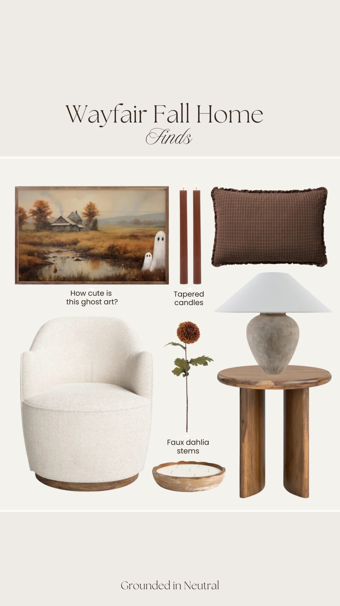 Wayfair fall home finds! 🍂🤎👻 How cute is this ghost artwork? 

#LTKStyleTip #LTKSeasonal #LTKHome