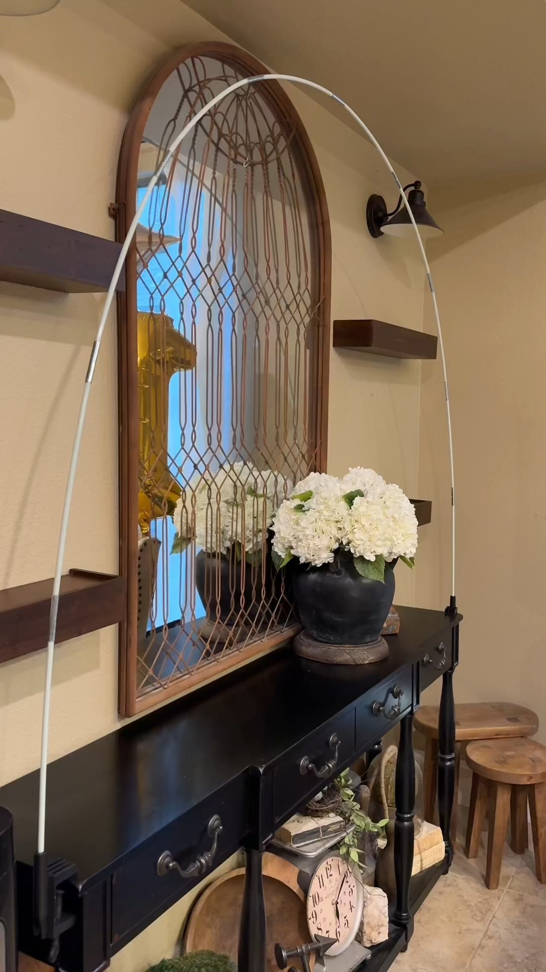 Here’s the Balloon Arch Stand without any balloons. I love that it collapses down small! 🎈Here’s how I create my balloon arches …. I blow up my balloons (with pump!) and attach them to that long plastic tape with holes (that comes with balloon kits), then lay the pole across a table or sofa and lay the balloons over it. Then I carefully push the pole between the balloons down the center. Last step is to attach the pole with balloons to the mounts. Be sure to HOLD the mount as you as putting the pole in. This will require two people! Hold the mount on each end in place until both ends of the pole are in place. 🥳 parties birthday baby shower gender reveal engagement housewarming open house pool party summer 

#LTKKids #LTKFindsUnder50 #LTKParties