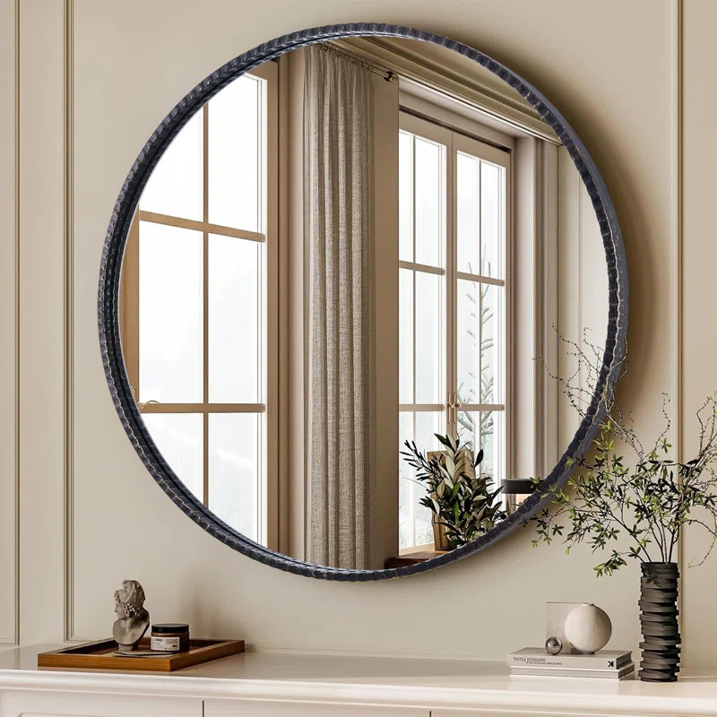 Round Metal Frame Wall Accent Mirror | Wayfair North America
