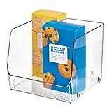 iDesign Linus Stacking Organizer Bins for Kitchen, Pantry, Office, Bathroom, Extra Large-Clear | Amazon (US)