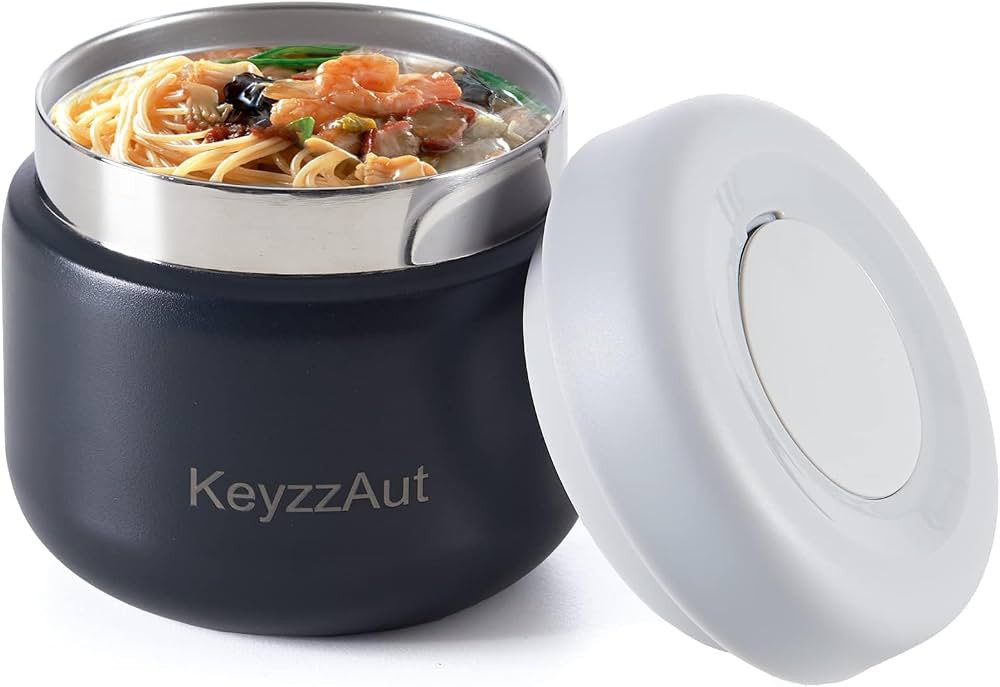 KeyzzAut 9oz Soup Thermos for Hot Food Wide Mouth Vacuum Insulated Food Jar 304 Stainless Steel L... | Amazon (US)