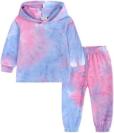 Sikye Kids Toddler Boy Girls Clothes Sports Casual Tie Dye Prints Long Sleeves Hooded Sweartershirt  | Amazon (US)