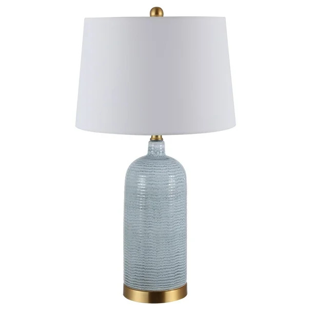 Safavieh Stark 27 in. Coastal Glass Table Lamp, Blue - Walmart.com | Walmart (US)