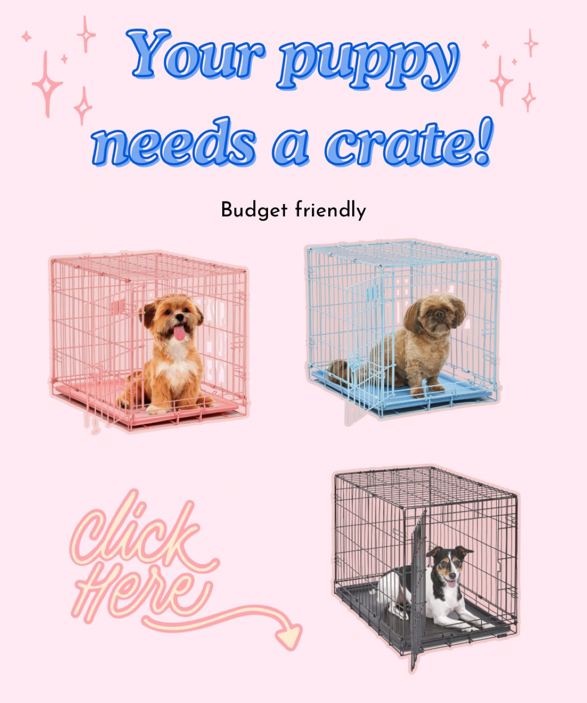Budget friendly dog crates! 🤠✨🐾