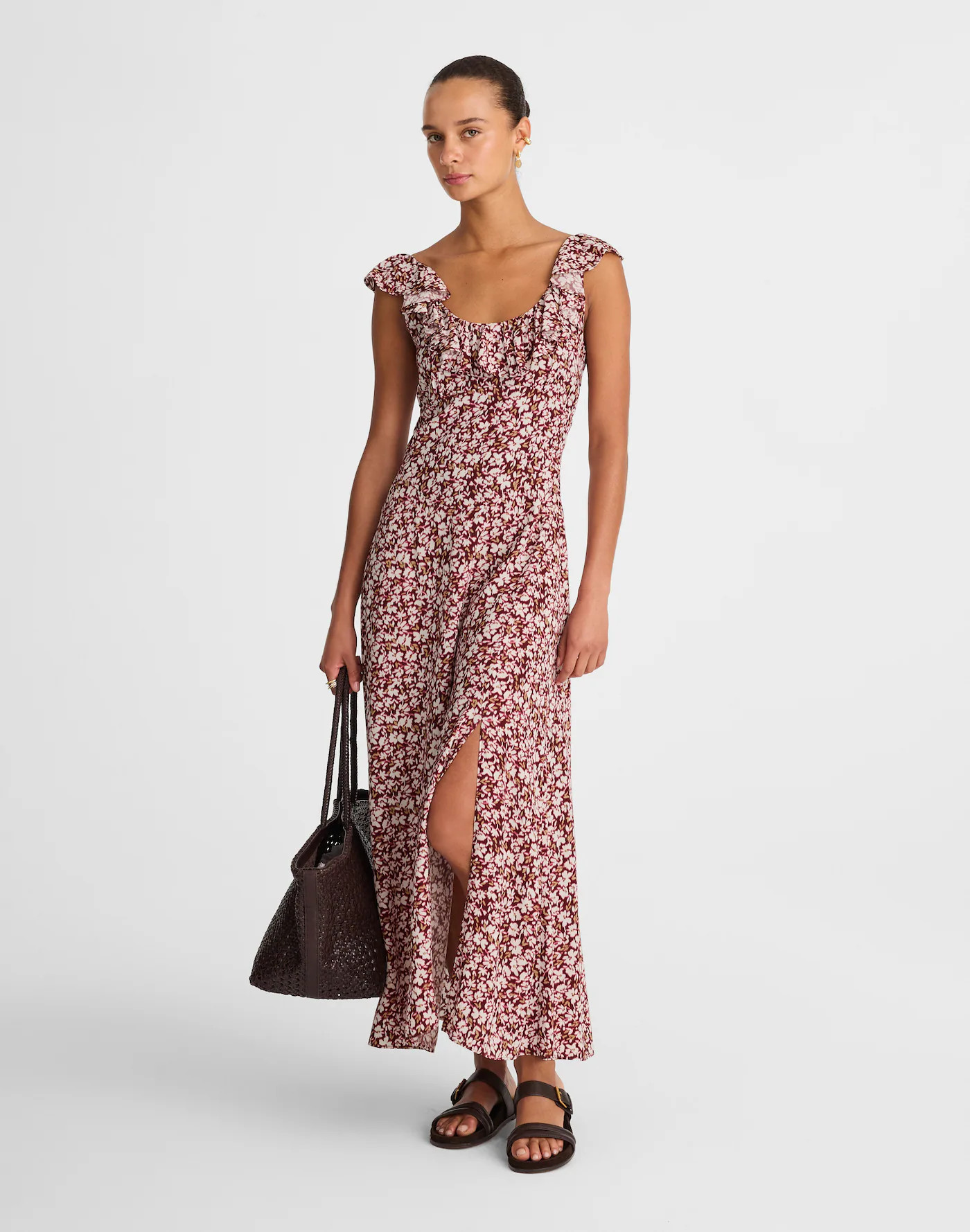 Ruffled Scoopneck Maxi Dress in Floral | Madewell